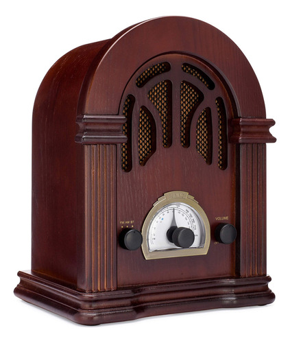 Radio Bluetooth De Madera Retro Vintage Con Am/fm Altavoz