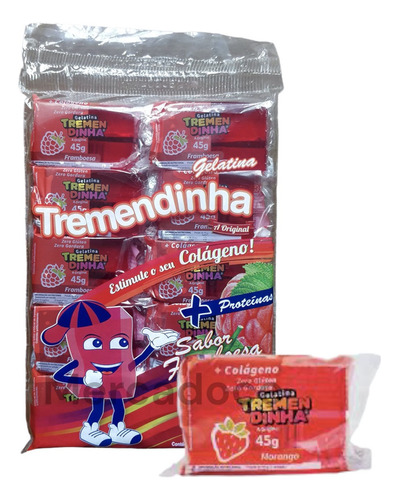 Gelatina Tremendinha Framboesa Com 20 Unidades