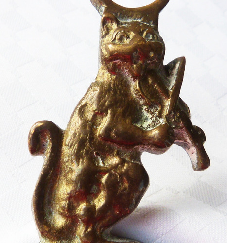 Monijor62- Coleccion Figura Campana Bronce Gato Cat&fiddle
