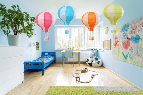 Fambee De 12 Pulgadas Colgantes Linternas De Papel Con Globo