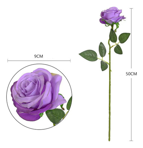 Cyt S 10 Ramos Rosas Artificiales Seda Para Bodas