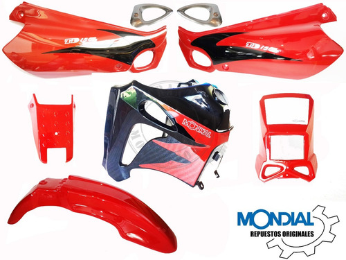 Kit Plásticos Mondial Enduro Td 150 L Rojo Original