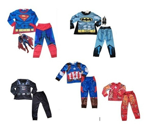 Pijama Disfraz Super Heroes Para Niños