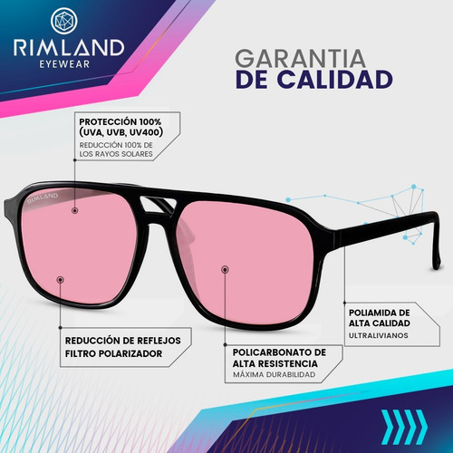 Imagen 6 de 8 de Gafas De Sol Lentes De Sol Rimland Filadelfia Rosa
