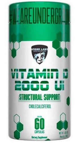 Vitamina D 2000ui Colecalciferol 60caps Under Labz Sabor Sem Sabor