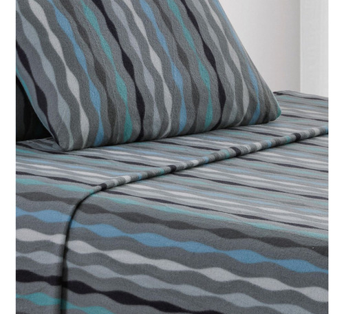 Sabana Andes Polar Estampada Ondas 1.5 Plaza