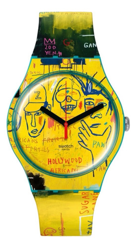 Reloj Swatch Hollywood Africans By Jm Basquiat De Silicona C