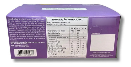 Chocosoy Biscuit Tradicional S/ GlĂșten S/ Lactose 18x30g
