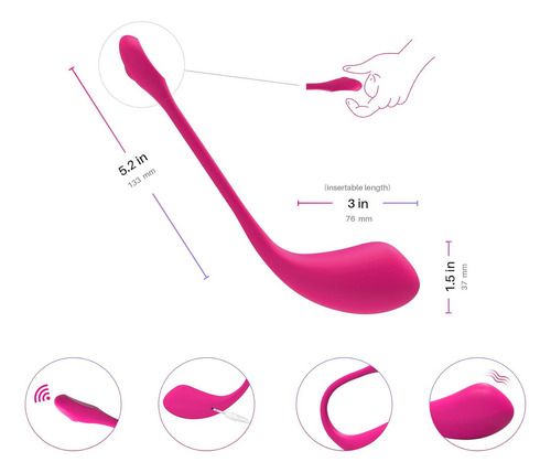 Lush 2.0 Lovense Vibrador Con App Móvil Interactivo