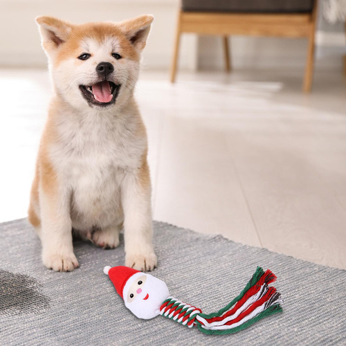 Brinquedo De Natal Para Cachorro, Corda De Natal Papai Noel