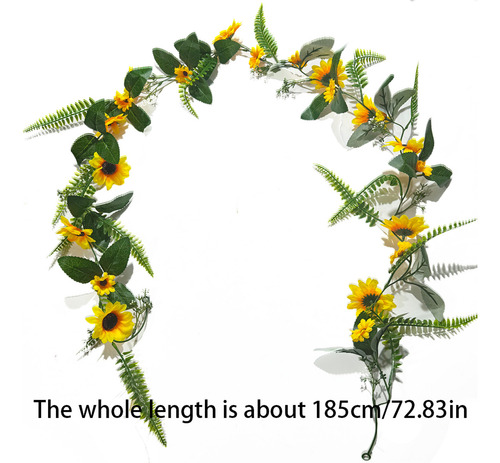 W Simulated Sunflower False Flower Vines Staircase Door 2003