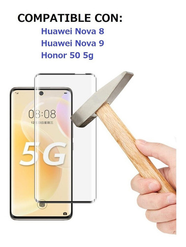 Mica Curva De Cristal Templado Para Honor 50