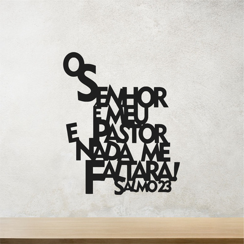 Placa Decorativa O Senhor É Meu Pastor - Salmos 23