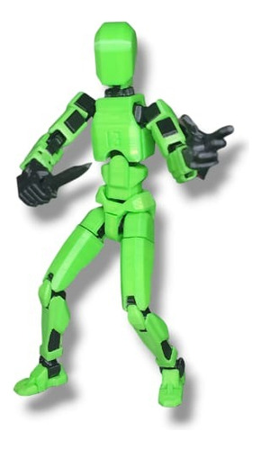 Muñeco Articulado Maniquí Dummy 13cm Verde + Estuche + Armas