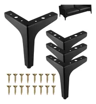 Comprar Pack De 4 Patas 15cm Negras Mate Para Muebles Y Sofás