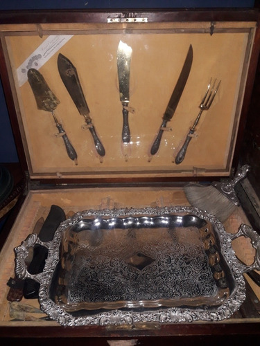 Bandeja C 1940 Replateada Estilo Sheffield C/asas (Usado)