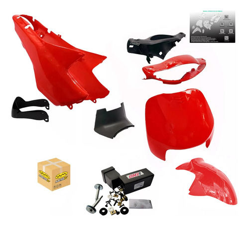 Kit Plasticos Motomel Blitz Tunning 8 P + Tornillos + Calcos