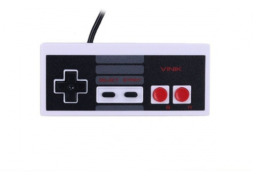 Controle Nes Clássico Usb Pc Raspberry Pi Retrogaming Vinik Cor Branco