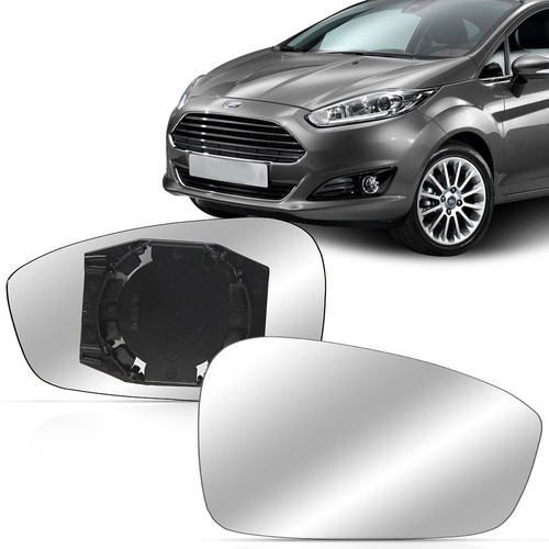 Lente Espelho Retrovisor Com Placa Fiesta 14 15 16 17 18 19