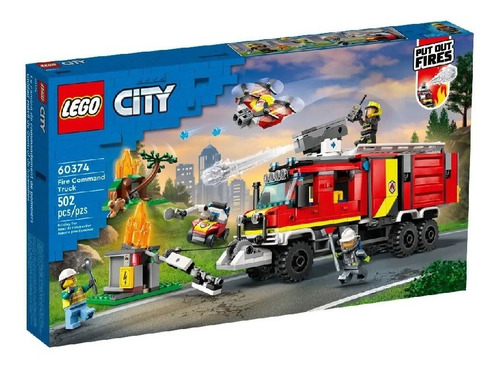 Lego City Caminhao De Comando Dos Bombeiros 60374