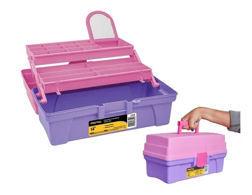 comprar Caja Cosmetiquera 14', Rosa\u002Fmorado, Pretul   25052