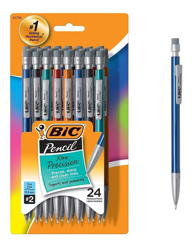  Bic Xtra-precision Mechanical Pencil, (0.5mm), Pack 24 