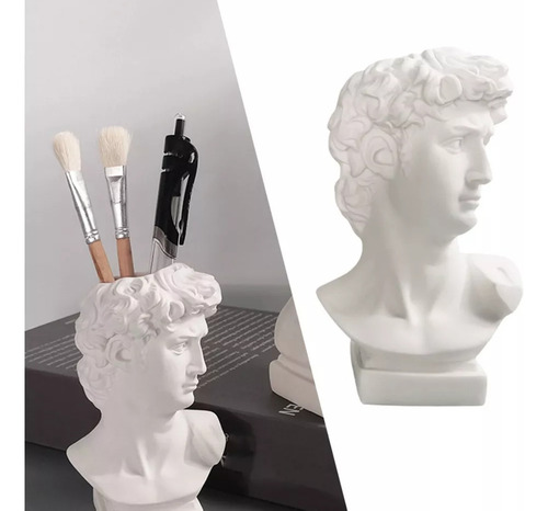 Maceta Florero Jarron Busto Decorativo Miguel Ángel
