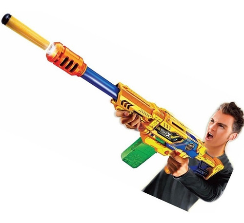 Pistola X-shot Max Attack Clip Baster + Cartuchos