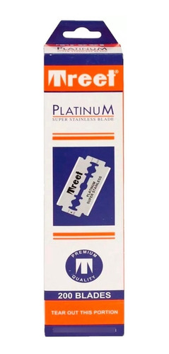 20 Cajas De Filos Treet Platinum Navaja Afeitar Barbero X 10