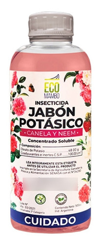 Imagen 1 de 10 de Jabon Potásico Neem Y Canela Eco Mambo 500 Cc Trips Plagas