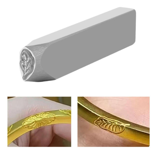 Sello De Metal Para Joyería, Sello Artístico Hoja Derecha