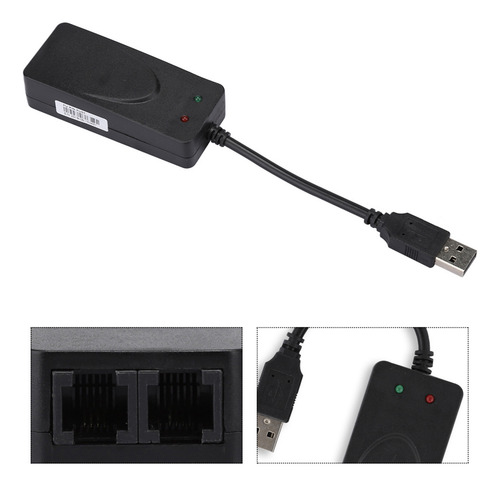 Controlador De Módem Externo Usb2.0 56k De Doble Puerto Para