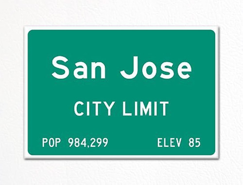 Imán Para Nevera San Jose City Límite Sign Souvenir