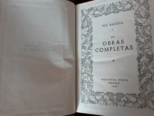 Pio Baroja. Obras Completas.