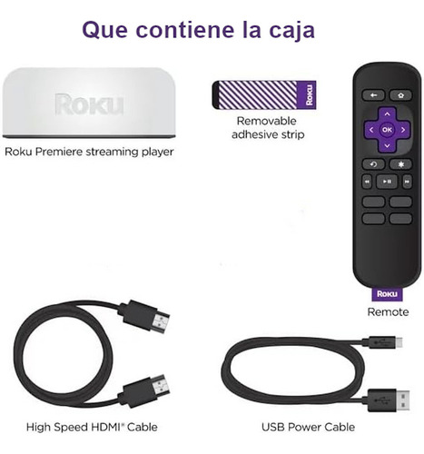 Roku Premiere 4k Hdr Streaming No Chromecast Conver Smart Tv Negro Estándar