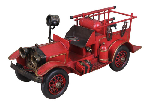 Miniadorno Retro Vintage, Modelo Camión De Bomberos, Colecci