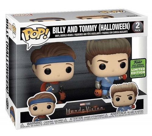 Funko Pop Marvel Wanda Vision Billy Tommy Halloween, paquete de 2