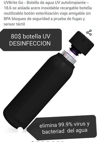 Termo Agua Desinfeccion Uv Elimina Virus Bacterias Purifica 