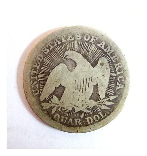 Antigua Moneda Americana Un Cuarto De Plata De 1853! Oferta!