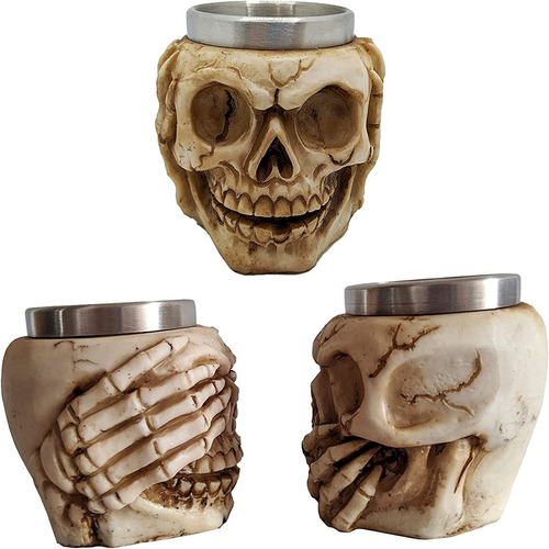 Vaso O Shot Doble  En Forma De Calavera