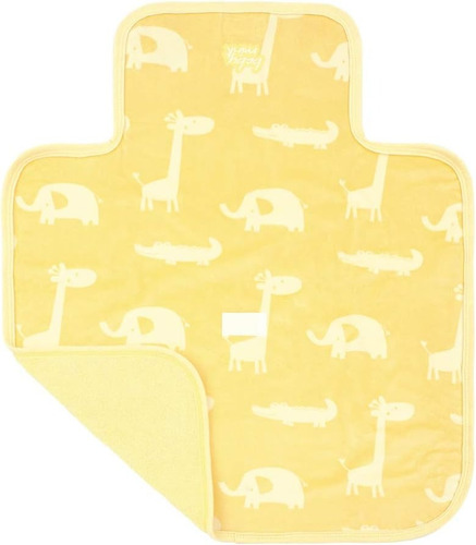Cambiador Portátil Para Bebe Baby Mink Color Amarillo Animales