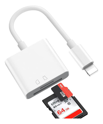 Lector De Tarjetas Lightning A Sd 2en1,compatible Con iPhone