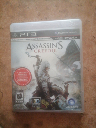 Assassins Creed 3, Juego Ps3, Ubisoft, 4 Misiones Exclusivas