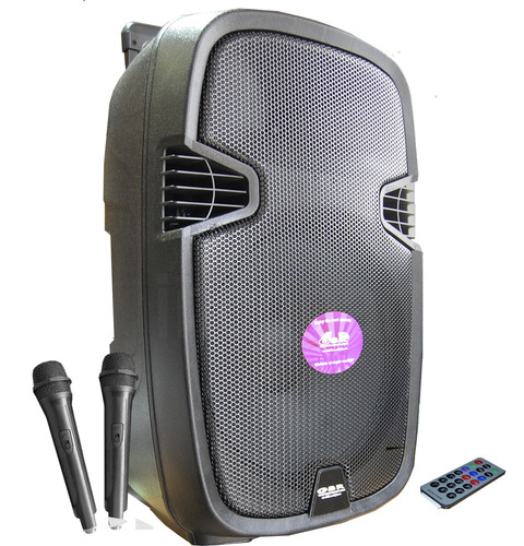 Bafle Potenciado 15'' Pl600 Bateria Bluetooth Usb 2 Micro In