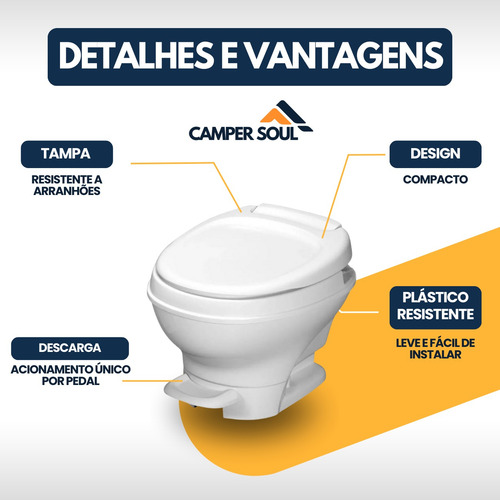 Vaso Thetford Acqua Magic 5 P. Baixo Pedal Motorhome Trailer
