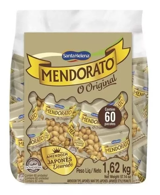 Terceira imagem para pesquisa de 50 pacotes de amendoim salgado mendorato santa helena
