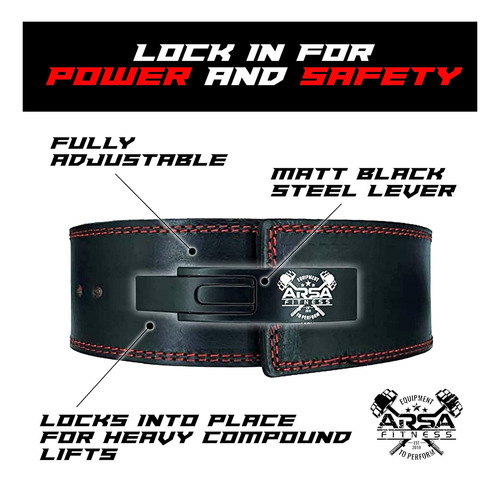 Arsa Fitness Lifting Laver Belt | Palanca Ajustable Cráneo