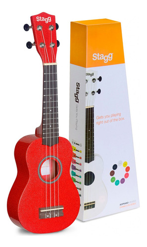 Ukulele Us Red Stagg Vermelho Soprano 4 Cordas + Nf