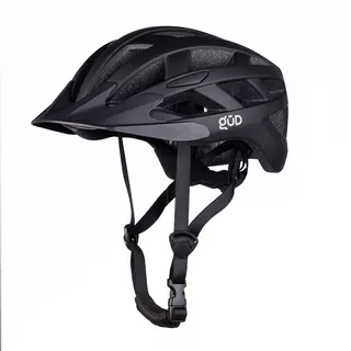 Casco Bicicleta Mtb Gud Sierra Ciclismo Regulable Con Luz Color Negro Mate Talle M