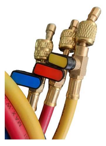 Mangueras Para Manifold R410a-r22-r134a Con Válvula De Corte